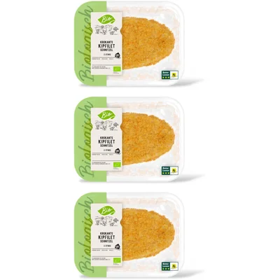 AH Biologisch Krokante kipfiletschnitzel 3-pack