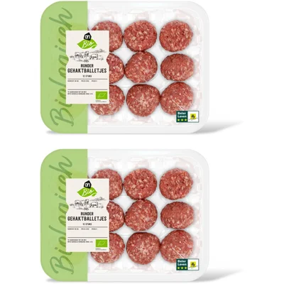 AH Biologisch Rundergehakt balletjes 2-pack