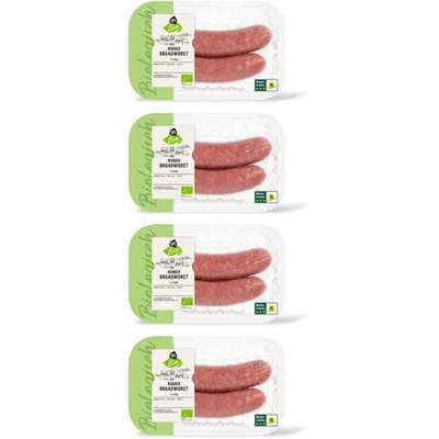AH Biologisch Runderbraadworst 4-pack