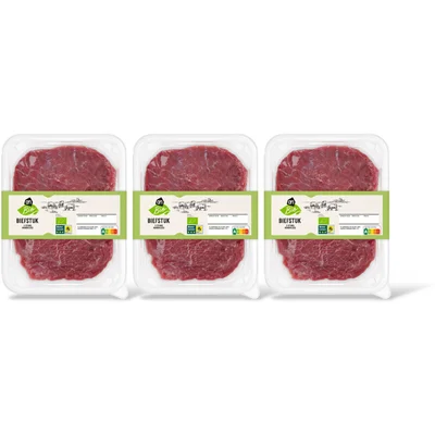 AH Biologisch Biefstuk 3-pack.