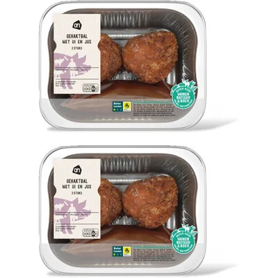 AH Gehaktbal met ui en jus 2-pack