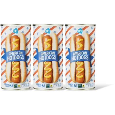 AH American hotdogs 3-pack