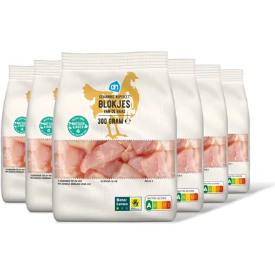 AH Scharrelkipfilet blokjes van de haas 6pk