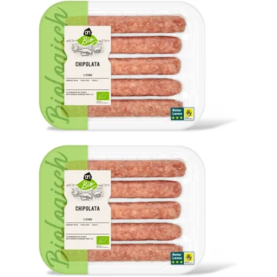 AH Biologisch Varkenschipolata 2-pack