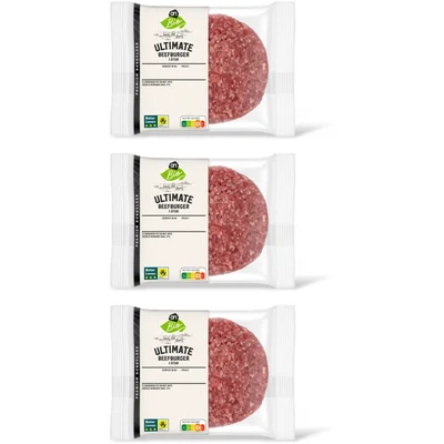 AH Biologisch Ultimate beefburger 3-pack