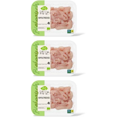 AH Biologisch Kipfiletreepjes 3 pack