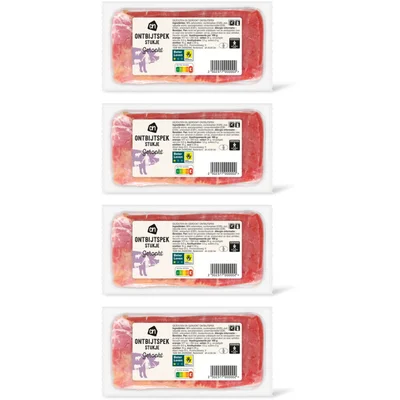 AH Gerookt ontbijtspek stukje 4-pack