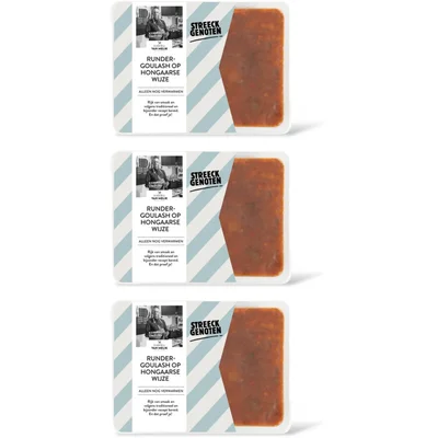 Streeckgenoten Rundergoulash op Hongaarse wijze 3-pack