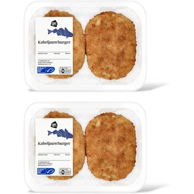 AH Kabeljauwburger gepaneerd 2-pack