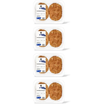 AH Kabeljauwburger gepaneerd 4-pack