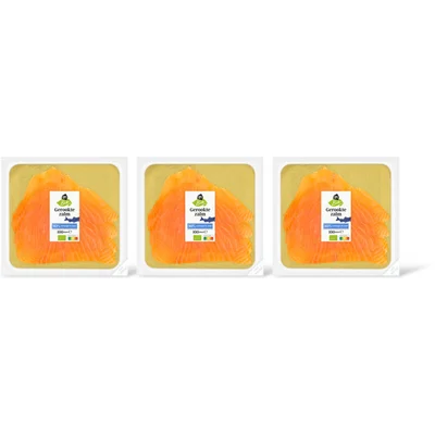 AH Biologisch Gerookte zalm 30% verlaagd in zout 3 pck