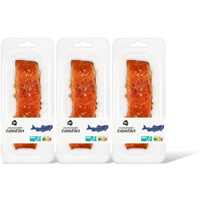 AH Warmgerookte zalmfilet 3 pack