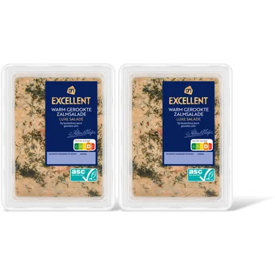 AH Excellent Warm gerookte zalmsalade luxe salade 2pk