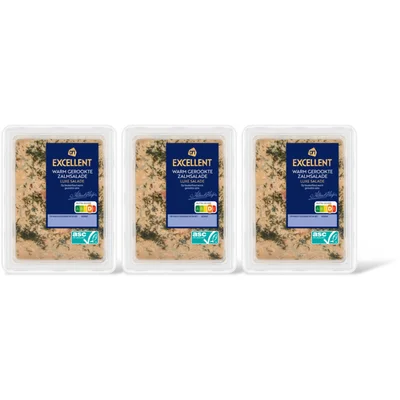AH Excellent Warm gerookte zalmsalade luxe salade 3pk