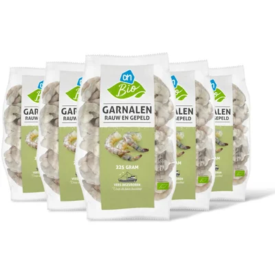 AH Biologisch Garnalen rauw en gepeld 5 pack