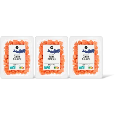 AH Gerookte zalmblokjes 3-pack