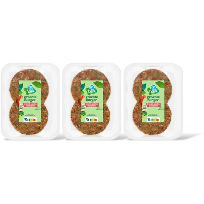 AH Terra Groenteburger broccoli paprika 3-pack