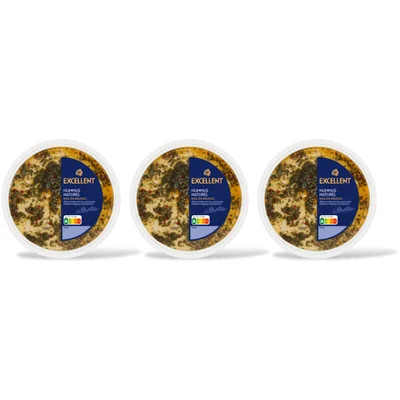 AH Excellent Hummus naturel geroosterde knoflo 3-pack