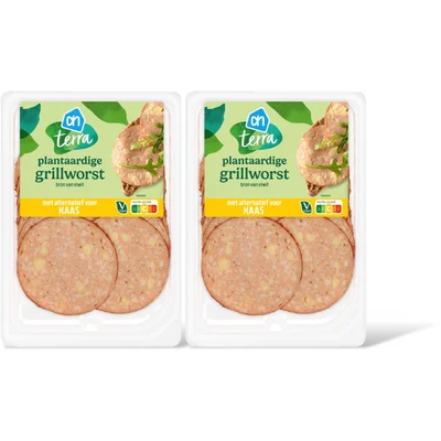 AH Terra Plntaardig grillworst alterntif kaas 2pk