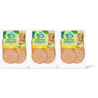 AH Terra Plntaardig grillworst alterntif kaas 3pk