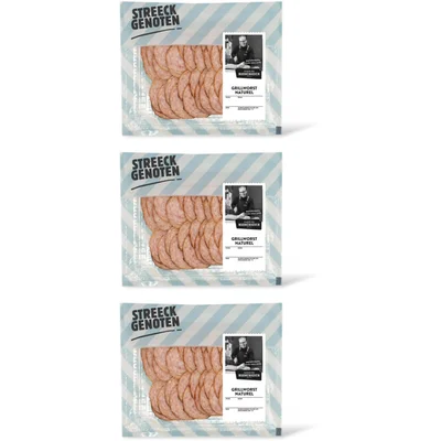 Streeckgenoten Grillworst naturel 3-pack