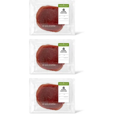 AH Greenfields Runderrookvlees kleinverpakking 3-pack