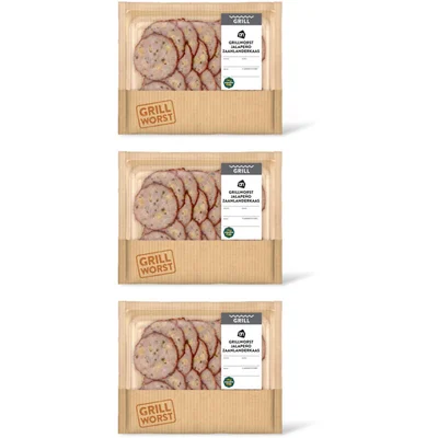 AH Grillworst jalapeno Zaanlander kaas 3 pk