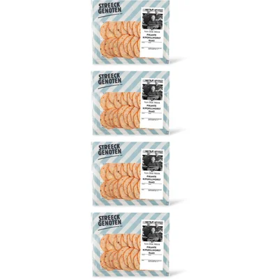 Streeckgenoten Pikante kipgrillworst kaas 4-pack