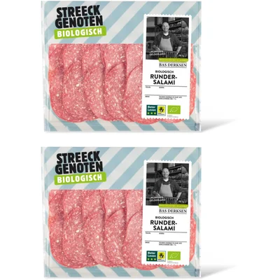 Streeckgenoten Biologische rundersalami 2-pack