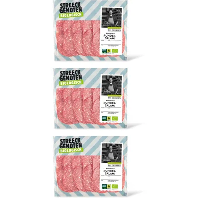 Streeckgenoten Biologische rundersalami 3-pack
