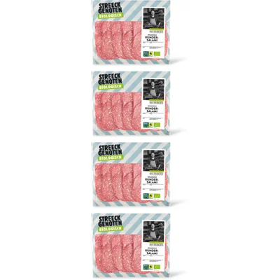 Streeckgenoten Biologische rundersalami 4-pack