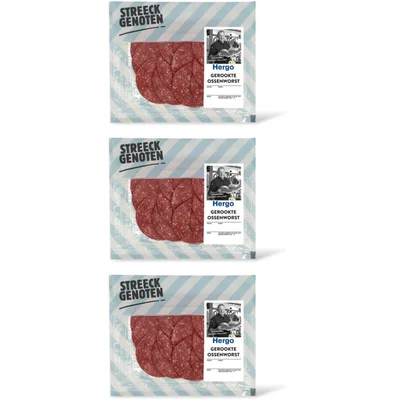 Streeckgenoten Nostalgische gerookte ossenworst 3-pack