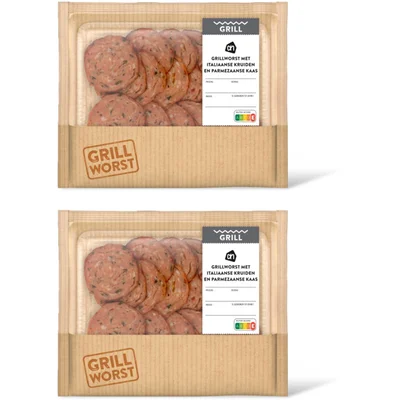 AH Grillworst Italiaanse kruiden kaas 2pack