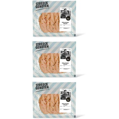Streeckgenoten Grillworst pikant 3-pack