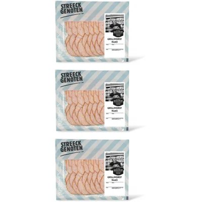 Streeckgenoten Grillworst kaas 3-pack