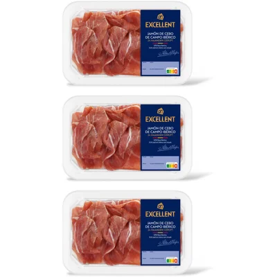 AH Excellent Jamon de cebo de campo Iberico 3-pack
