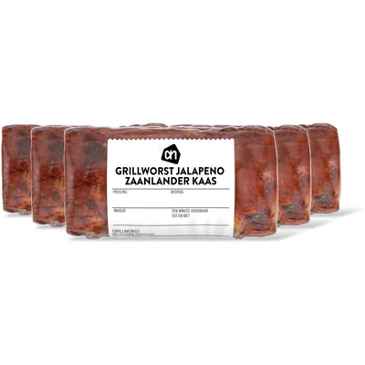 AH Grillworst jalapeno Zaanlander kaas 5-pk