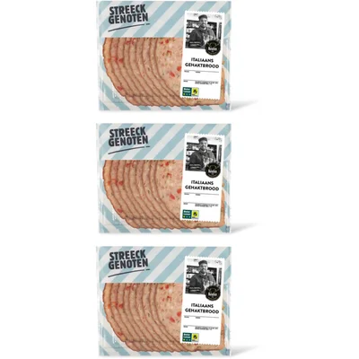 Streeckgenoten Italiaans gehaktbrood 3-pack