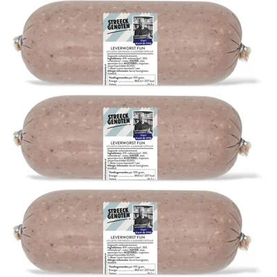 Streeckgenoten Groningse leverworst fijn 3-pack