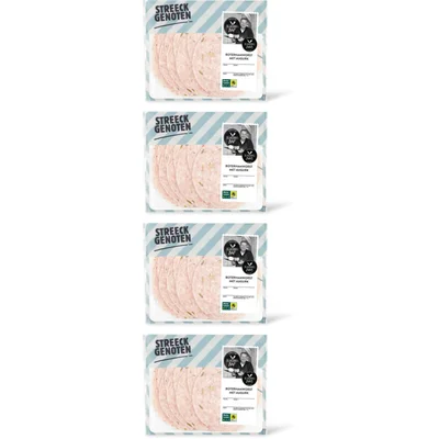 Streeckgenoten Boterhamworst met augurk 4-pack