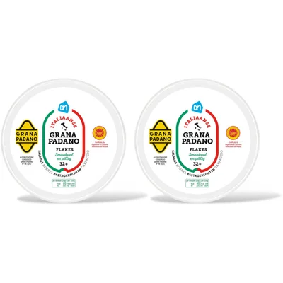 AH Italiaanse grana padano 32+ flakes 2-pck