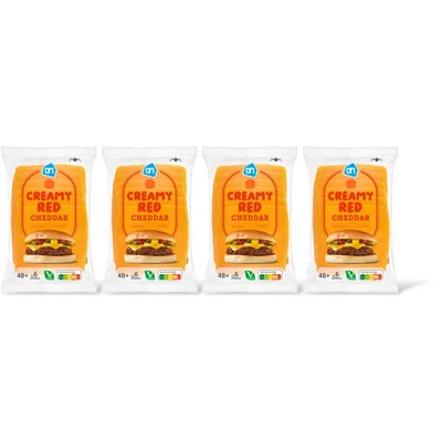AH Creamy red cheddar 48+ plakken 4-pack