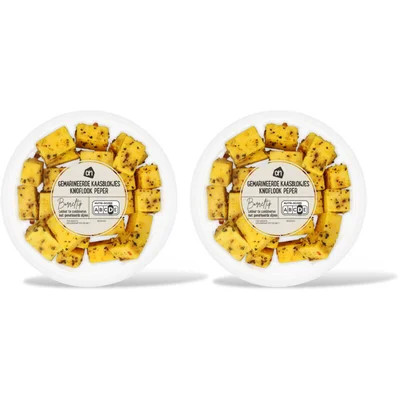 AH Gemarineerd kaasblokje knoflookpeper 2pk