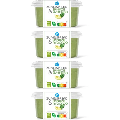 AH Zuivelspread spinazie avocado 4-pack