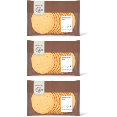 AH Rookkaas chili 40+ plakken 3-pack