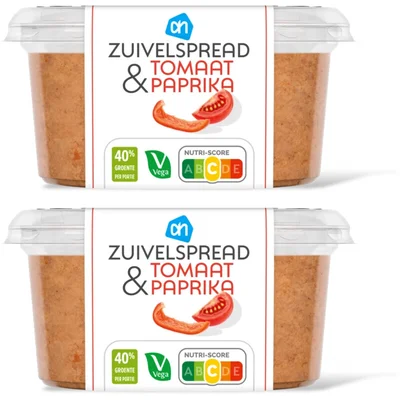 AH Zuivelspread tomaat paprika 2-pack