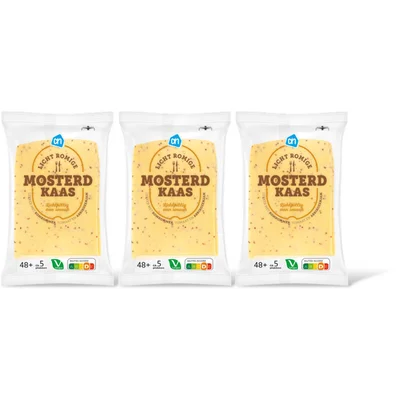 AH Licht romige mosterdkaas 48+ plakken 3pk