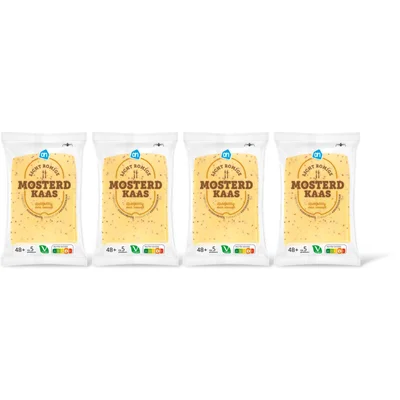 AH Licht romige mosterdkaas 48+ plakken 4pk
