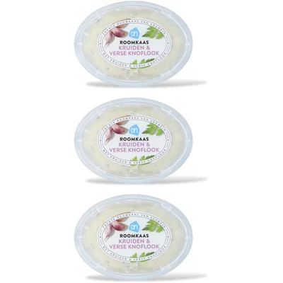 AH Roomkaas knoflook & kruiden 3-pack