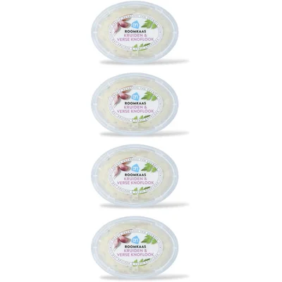 AH Roomkaas knoflook & kruiden 4-pack